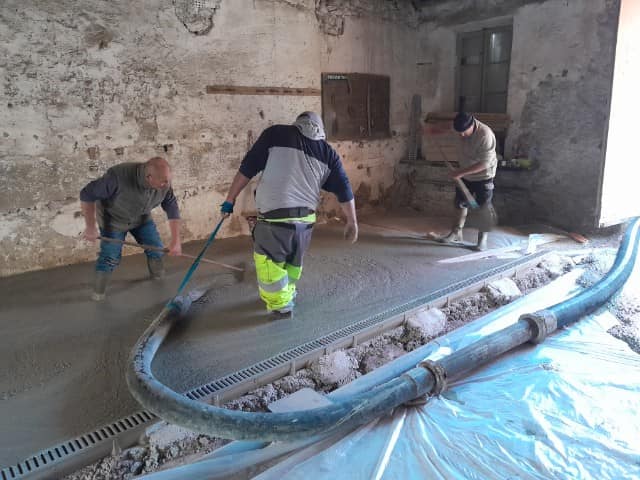 coulage de dalle cave