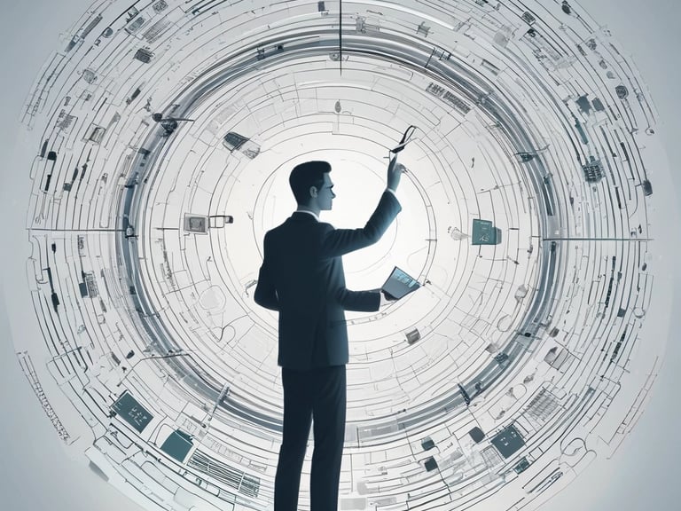 a man in a suit and tie is holding a cell phone