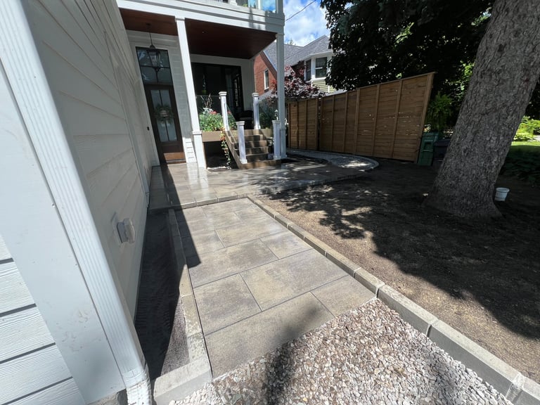 Interlock paver patio