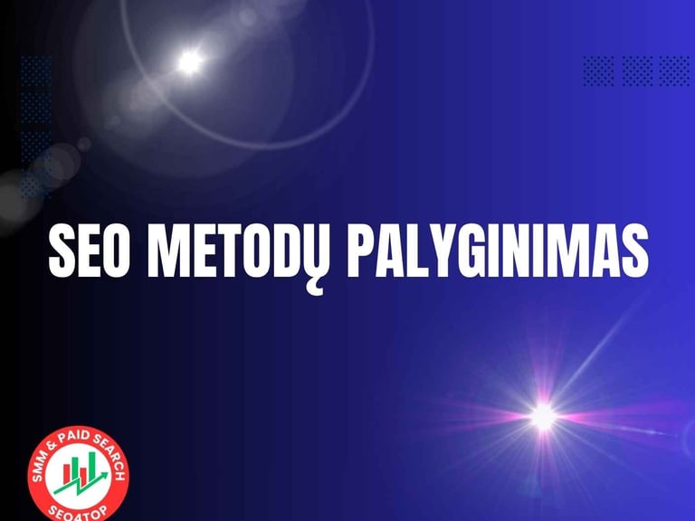 SEO metodų palyginimas