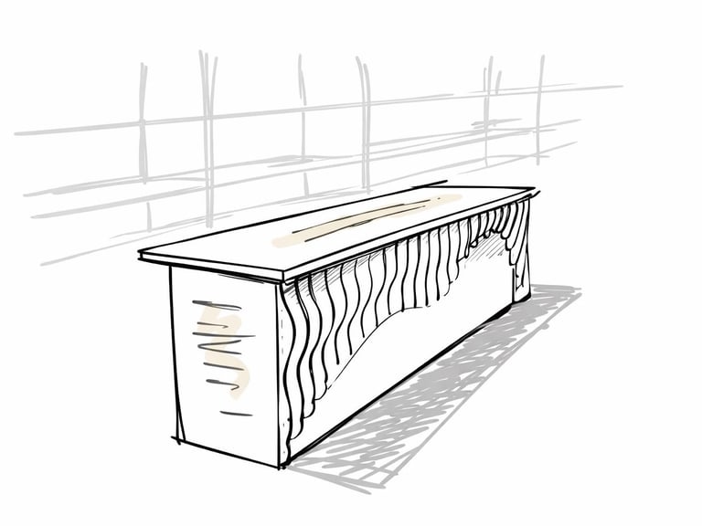 croquis d'un meuble avant réalisation