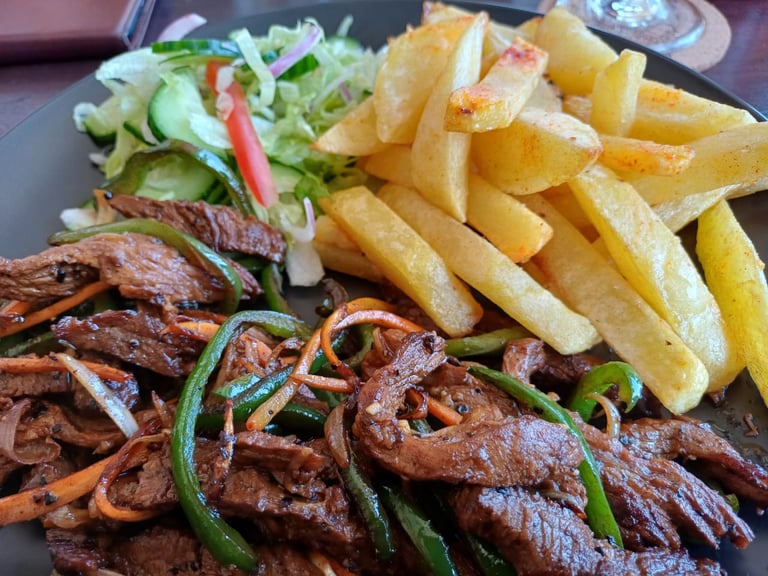 Beef Stir Fry with Chips