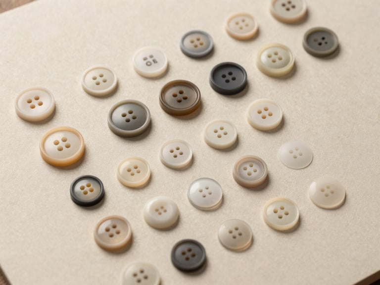 Detailed view of a UI design system component library, organized buttons and inputs on a light sand digital canvas, precise technical layout.
