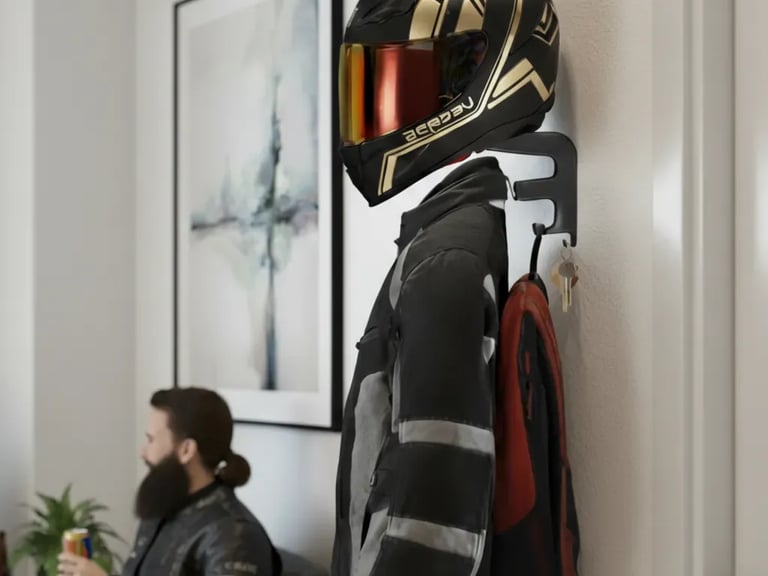 Perchero para casco de moto Palermo 3D