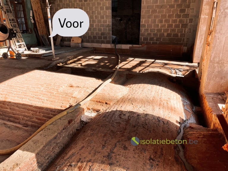 Isolatie uitvulling schuimbeton