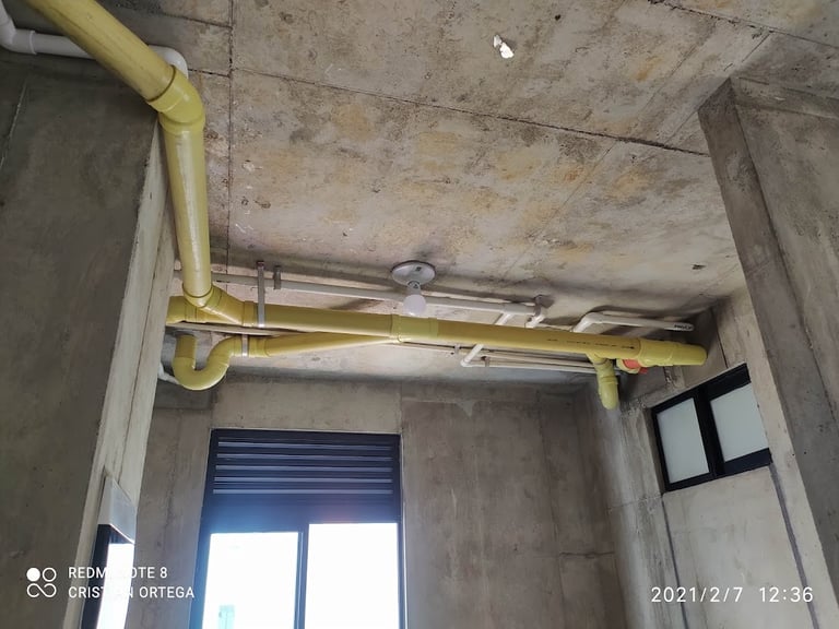 tuberia colgante PVC