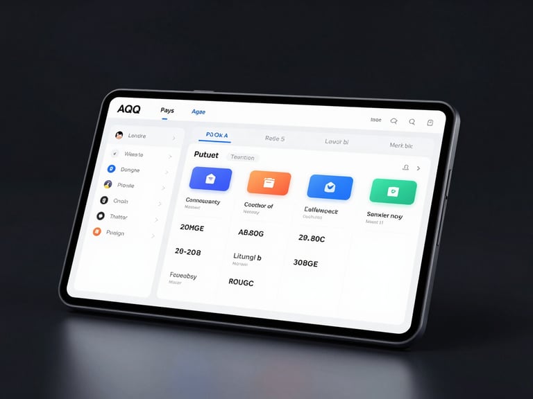 High-fidelity UI mockup of a system dashboard on a flagship Android device, glowing screen reflections, dark clean background, studio lighting