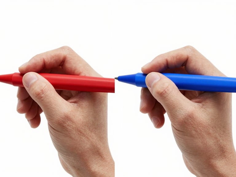 Close-up of a user using a digital 'magic brush' tool to refine the edge of an isolated subject on a screen, showing fine detail, vibrant red and blue accents, studio lighting, high-contrast.