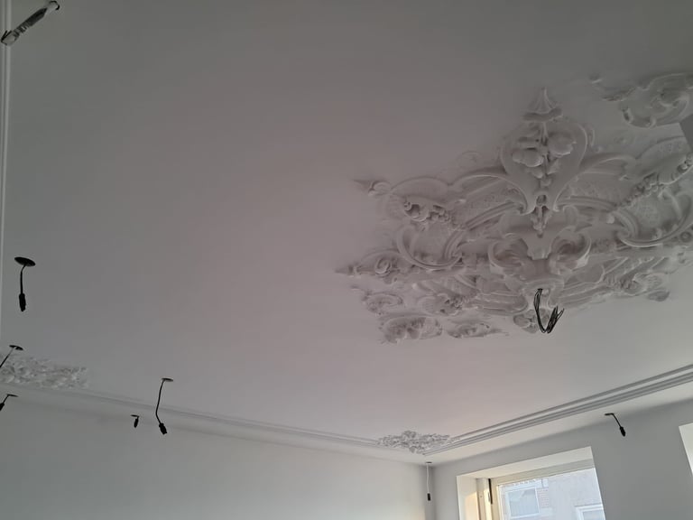 Eindresultaat Ornamentenplafond restauratie Delft