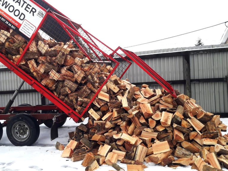 trailer wood delivery by Clearwater firewood