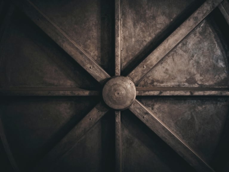 Abstract geometric pattern with intersecting lines, suggesting a secure network or vault, high contrast, desaturated, low-key lighting.