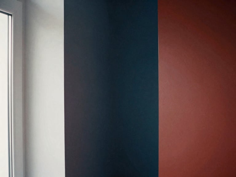 Abstract structural detail of a minimalist Scandinavian interior, clean lines, soft north-facing daylight, deep navy and muted crimson accents, warm editorial photography, 35mm film