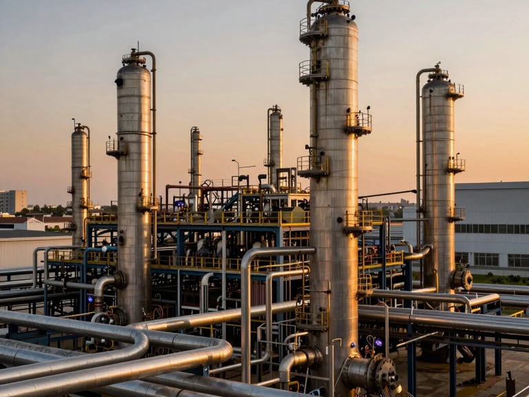 Industrial chemical processing plant