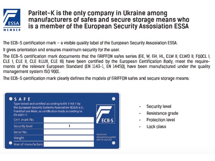 Graded and certified safes Malta