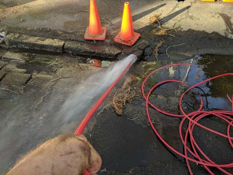 Unblocking a drain in Mornington