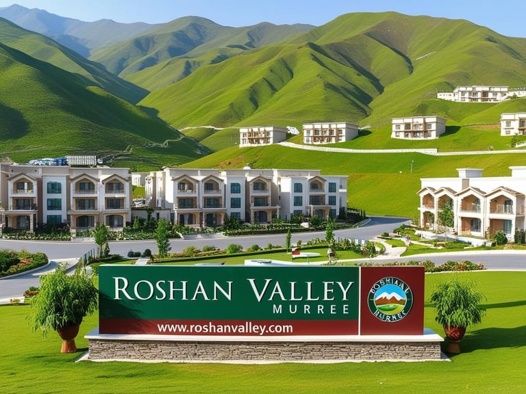 a sign that says roshhan valley valley resort