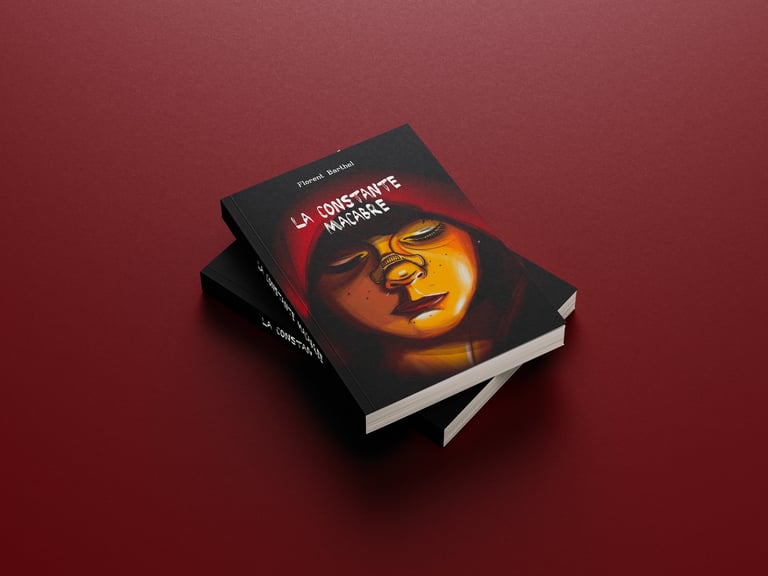 Mockup 3 romans brochés La constante macabre - Florent Barthel, auteur.