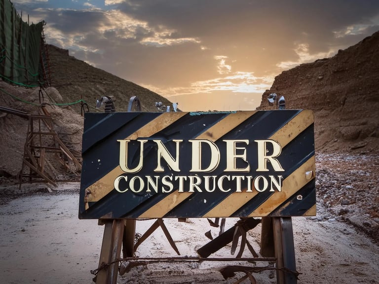 a sign that says under construction under construction