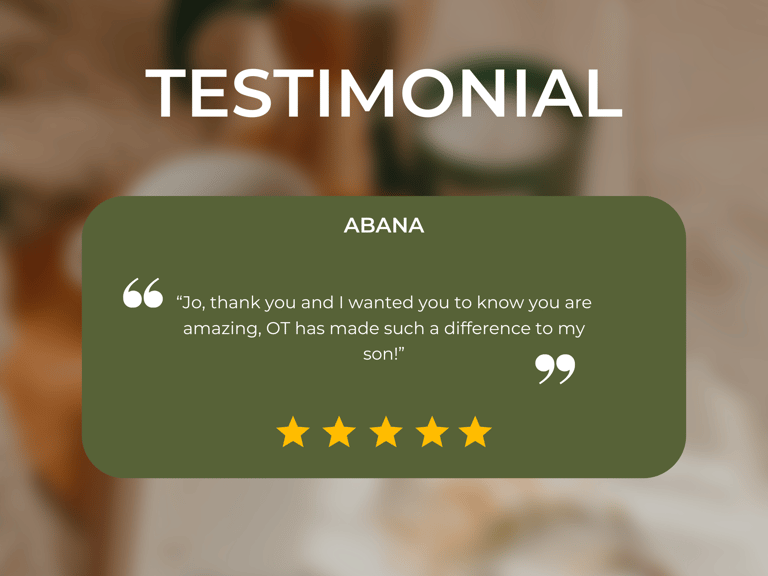 5 star review of Occupational Therapy with Josephine Lee