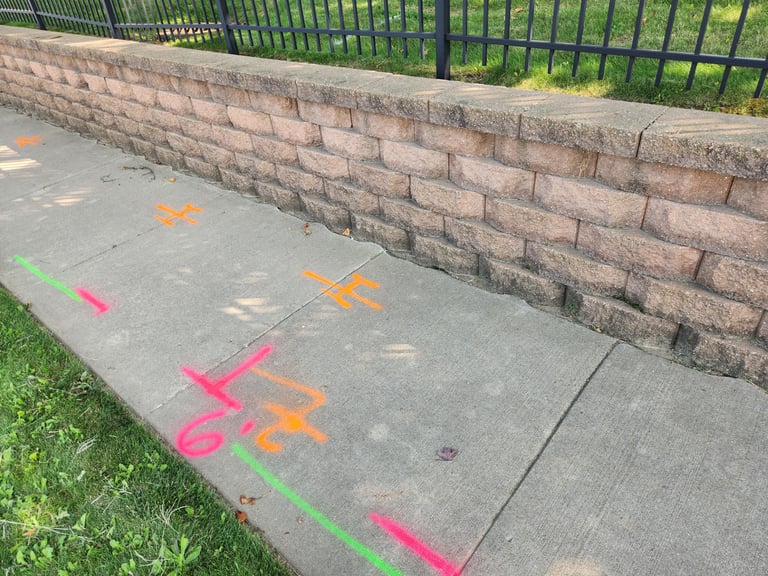 Linelock Locating's sewer main "tee" located under 2 fiber lines.