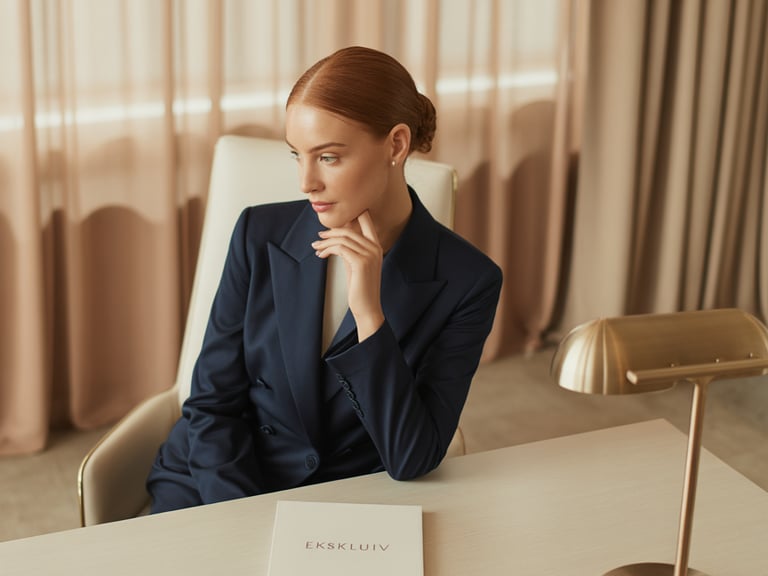 Teracoach vIP - kvinne i dress som tenker