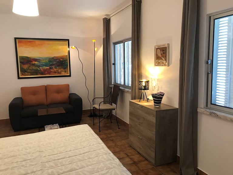 foto zitje slaapkamer appartement Portugal