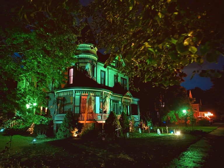 Halloween uplighting for your home.