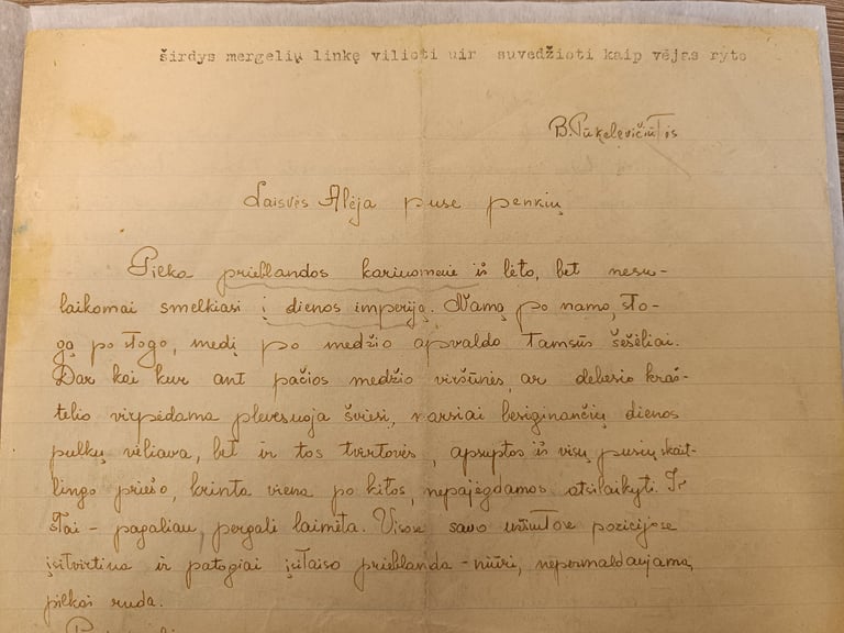 pukeleviciutes rankrastis maironio lietuviu literaturos muziejus