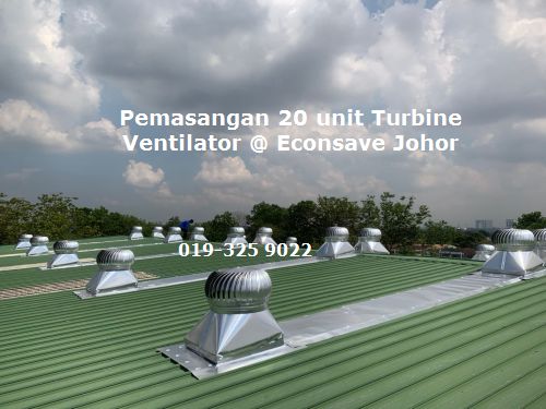 Pemasangan turbine industrial base di Econsave Johor