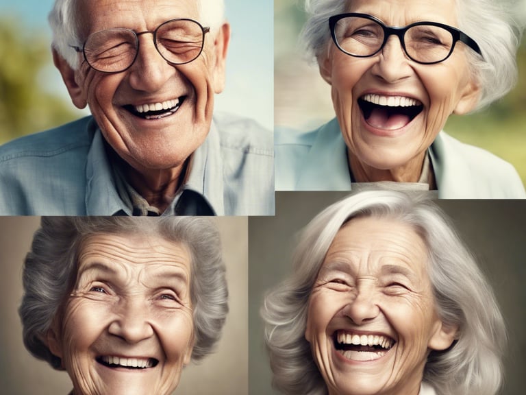 old people smiling