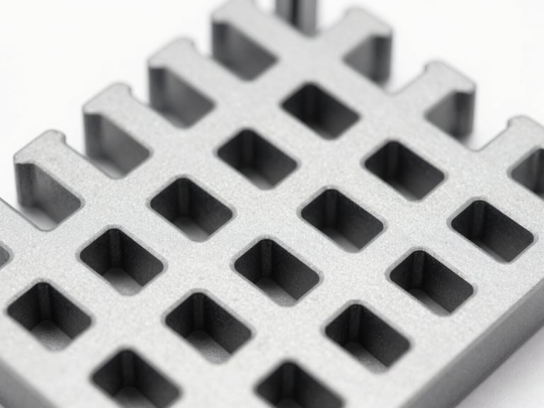 Close-up macro shot of interlocking modular joinery, crisp architectural photography, bright even studio lighting, cool industrial tones, sharp focus, 35mm lens