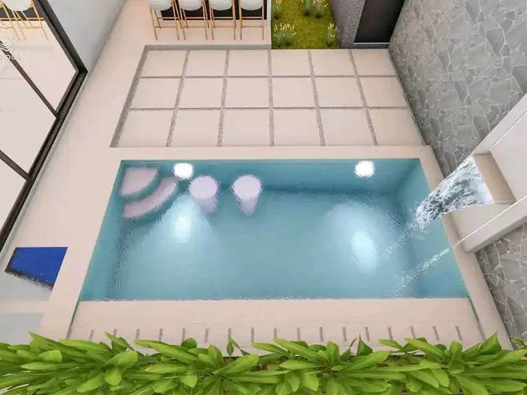 Desain 3D kolam renang impian di Bandung oleh DayanaPool.