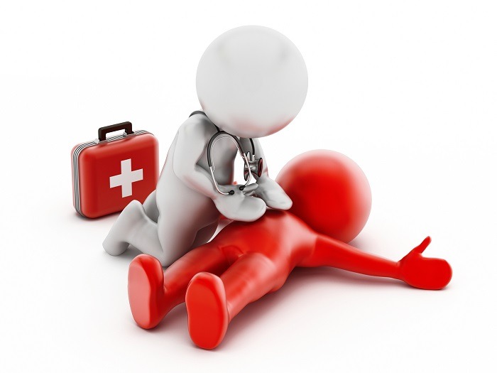 bonhomme blanc et rouge pour imager les ateliers sensibilisation geste de premiers secours enfants