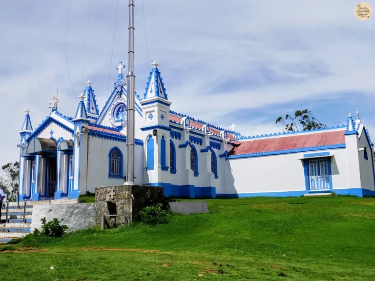 La Saleth Church with its iconic architecture in Kodaikanal.