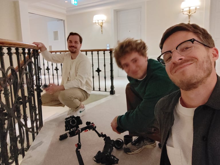 Rémi Lefèvre on a photoshoot at Regent Carlton Cannes with photographer Pion Studio