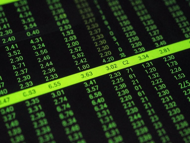 Extreme close-up overhead view of a cycle-lag data grid on a near-black surface, rows of match result numbers and delta values in high-contrast green monospace type, one breakpoint row highlighted in bright neon green marking the signal trigger, studio precision lighting, zero ambient warmth