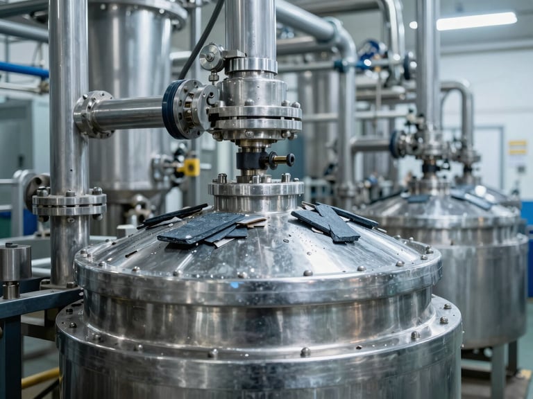 Sharp industrial photography of a heavy-duty steel mineral water bottling plant in operation, bright cool-toned workshop light, steel and slate tones, deep depth of field, 50mm.