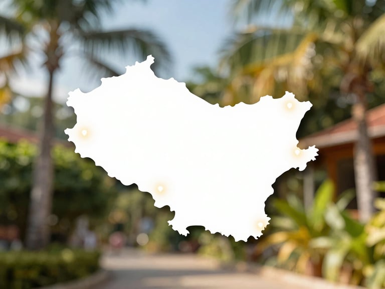 A stylized clean map silhouette of Nicaragua with warm glowing pinpoints on major cities, clean modern graphic design, high contrast, warm lighting, 35mm style