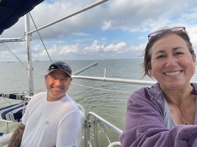 enjoying our sailing lesson