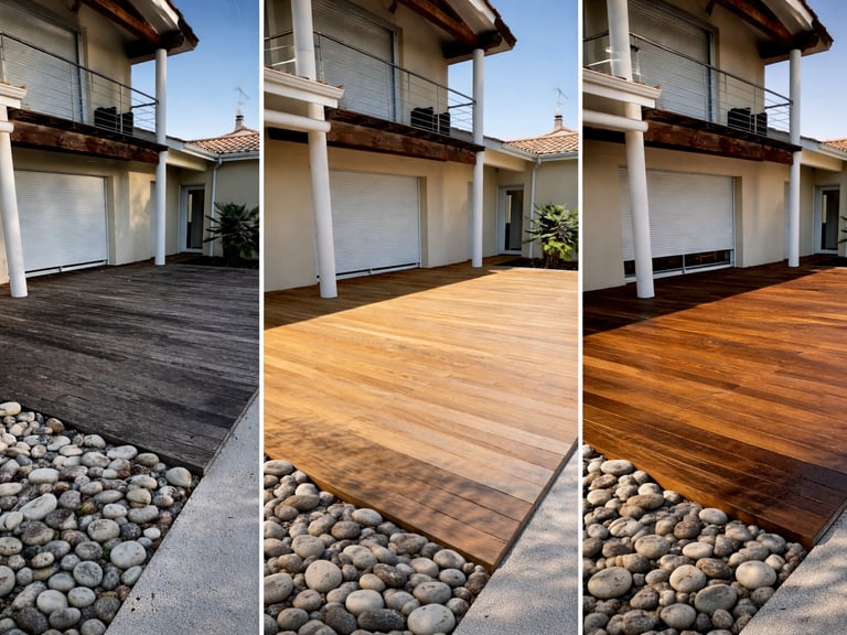 GASCOGNE NETTOYAGE - Nettoyage terrasse bois exotique Léognan