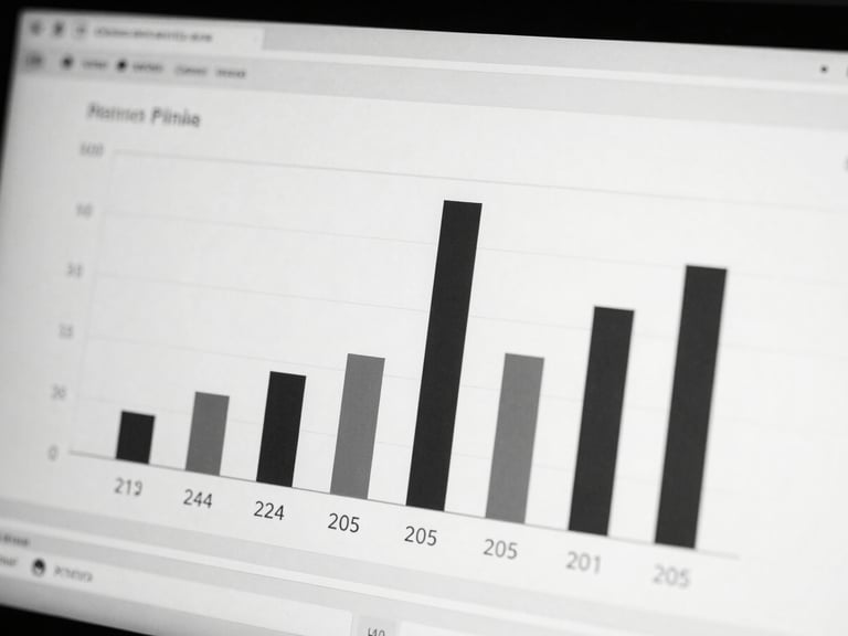 High-contrast black and white macro shot of a clean data dashboard displaying pipeline metrics, deep shadows, hard directional side-lighting, sharp focus.