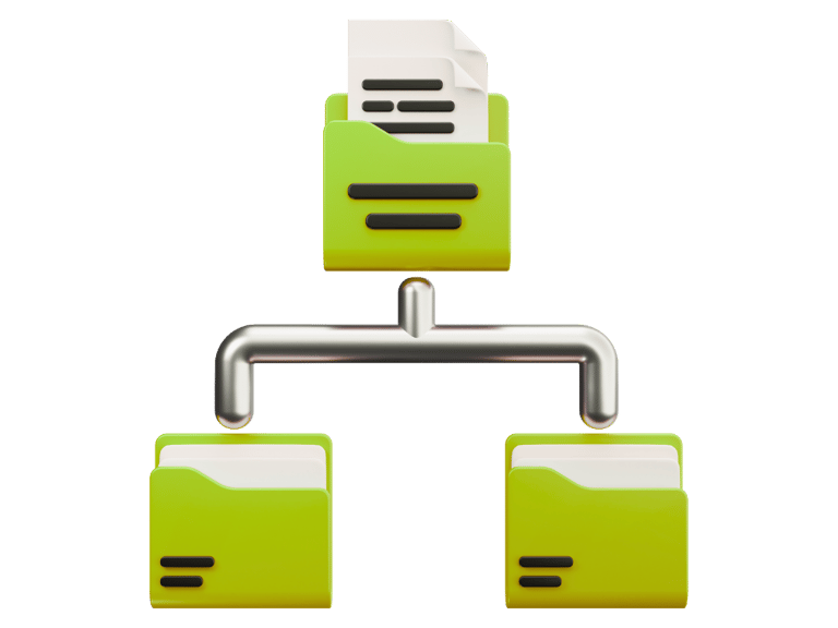 Emails connecting 3D icon for digital marketing agency