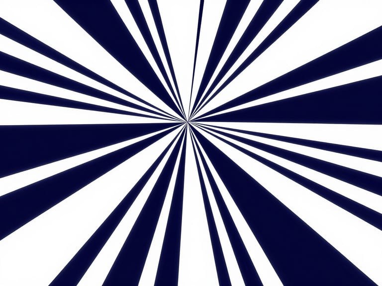 Wide panoramic abstract 3d render, geometric data visualization of converging data streams, deep navy and stark white, crisp lighting, high contrast.
