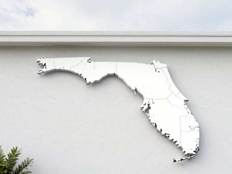 Map of Central Florida highlighting service area, clean, professional graphic style, 35mm