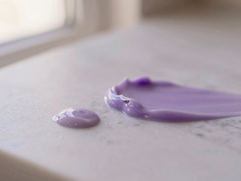 Intimate macro shot of clean skincare product textures on a marble surface, diffused natural lighting, soft shadows
