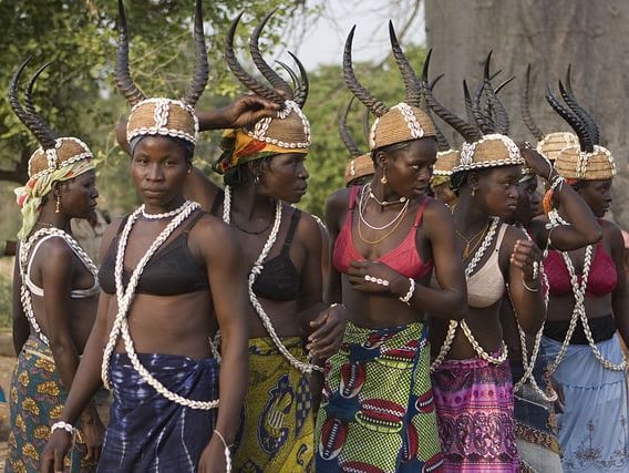 Koutammakou Women with their traditional hats in Togo