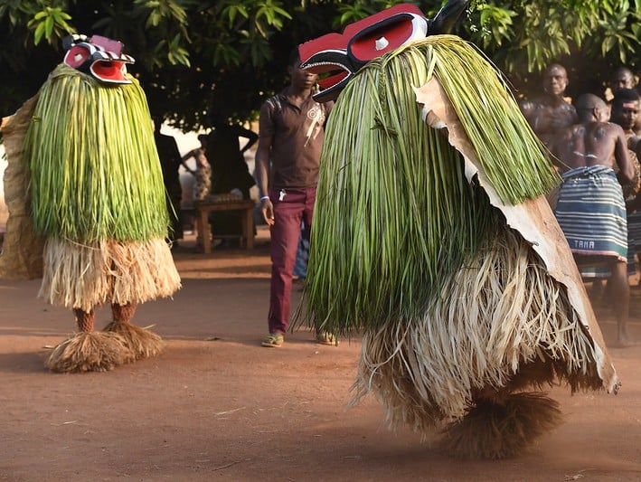 Goli Masquerade Dance in Ivory Coast  