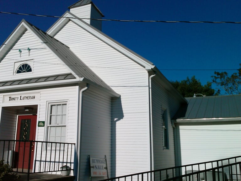 Trinity Lutheran Church after soft wash Hanceville, AL