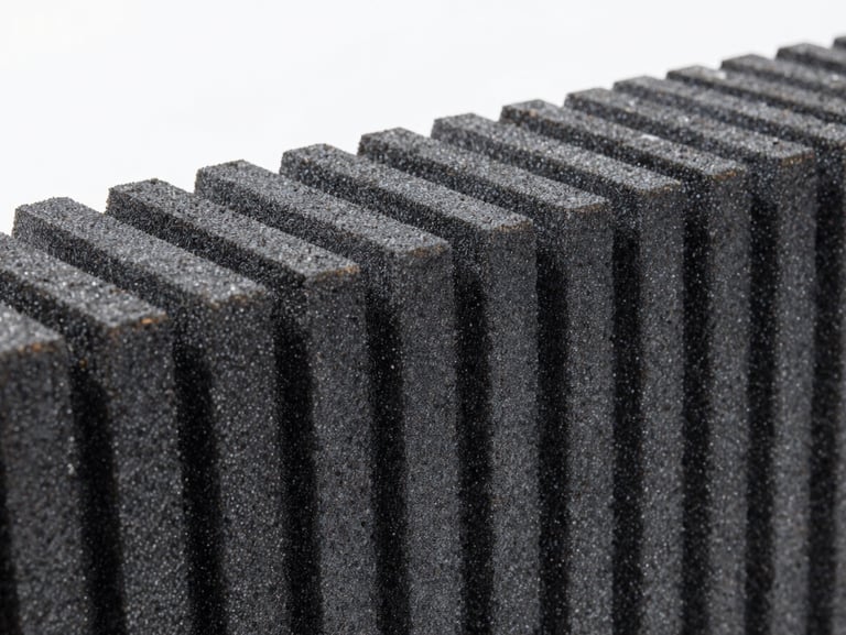 Close-up of raw weather-resistant HDPE grain texture under bright, high-contrast studio lighting, showcasing the dense polymer structure and zero-maintenance finish.