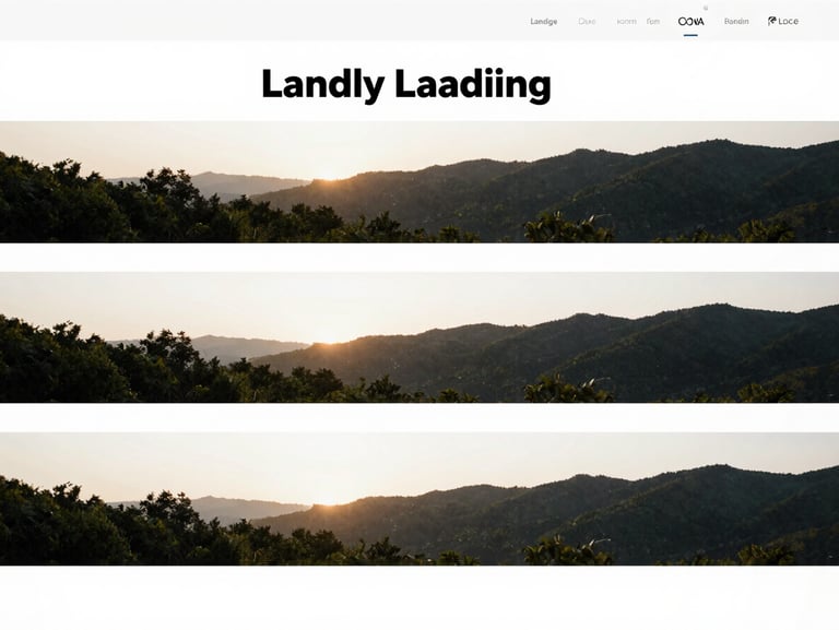 A landscape screenshot of a three-step landing page hero section, showing clean typography and structured layout.